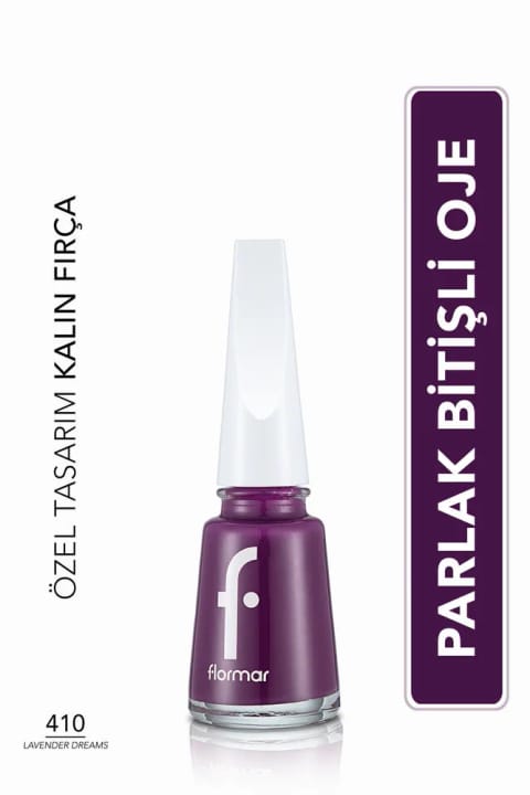 Flormar کلاسیک لاک ناخن با براقیت بالا و پیگمنت قوی - Nail Enamel- 410 Lavende...
