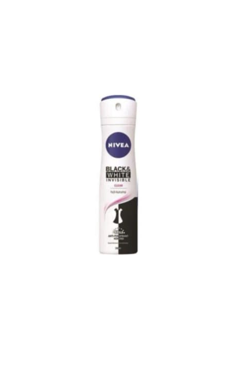 NIVEA Invisible Black & White Clear دئودورانت زنانه اسپری ۱۵۰ میلی‌لیتر
