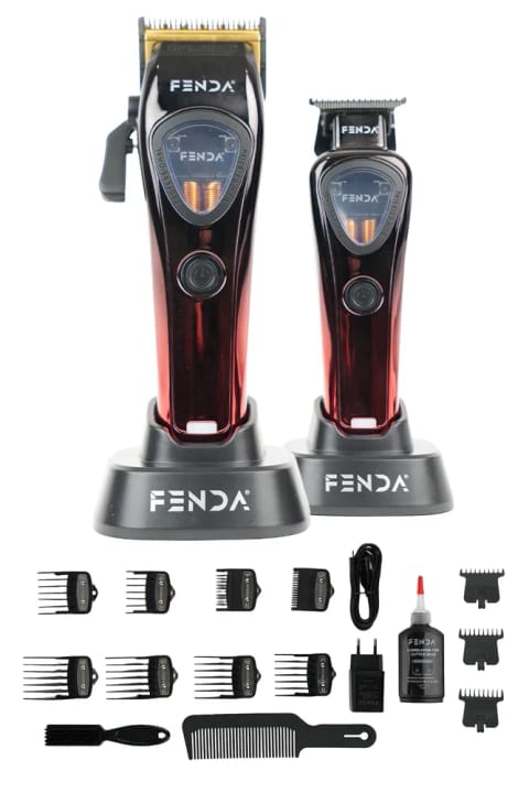 ست حرفهای آرایشگری Fenda قرمز مدل FNDSACKSSET001RD