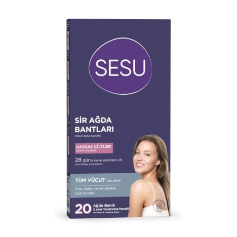 Sesu نوار اپیلاسیون مخصوص پوست حساس ۲۰ عددی