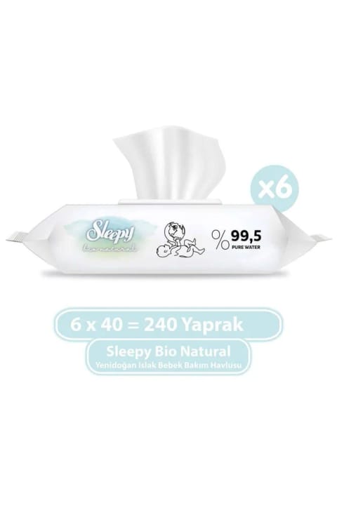 دستمال مرطوب Sleepy Bio Natural ۲۴۰ عددی