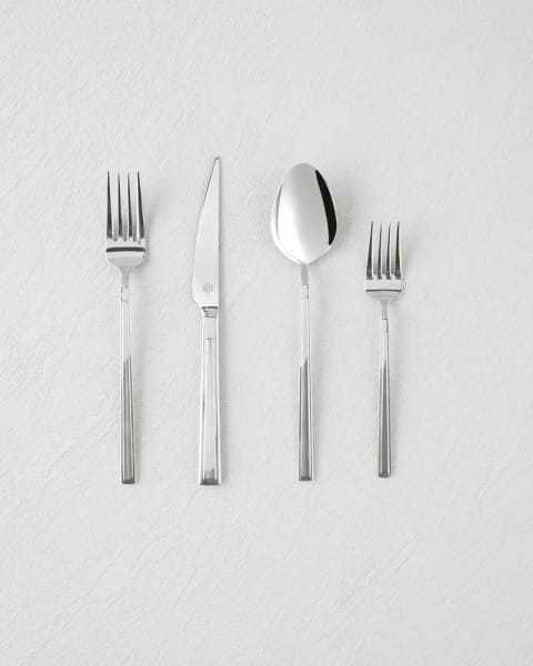 ست قاشق و چنگال و کارد Rora استیل ضدزنگ ۲۴ پارچه ۶ نفره Silver