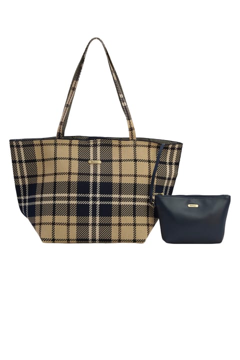 کیف دستی بزرگ Barbour Layla Tartan TN39 Birchwood Dress Tartan