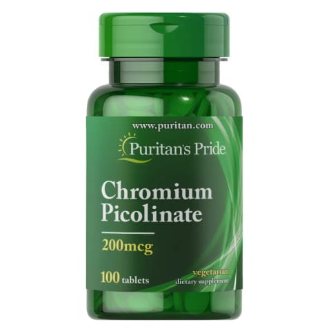 Puritan's Pride Chromium Picolinate 200 Mcg 100 Tablet