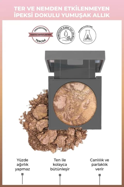 Alix Avien رژگونه - Baked Blush 104 Dazzling Chocolate