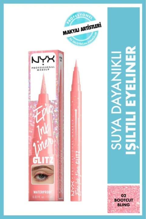 NYX Professional Makeup Epic Ink Liner Glitz Eyeliner - Bootcut Bling