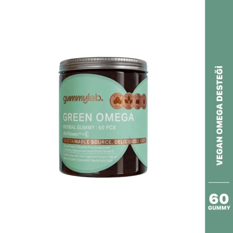 Gummylab Green Omega جویدنی با طعم پرتقال ۶۰ عددی