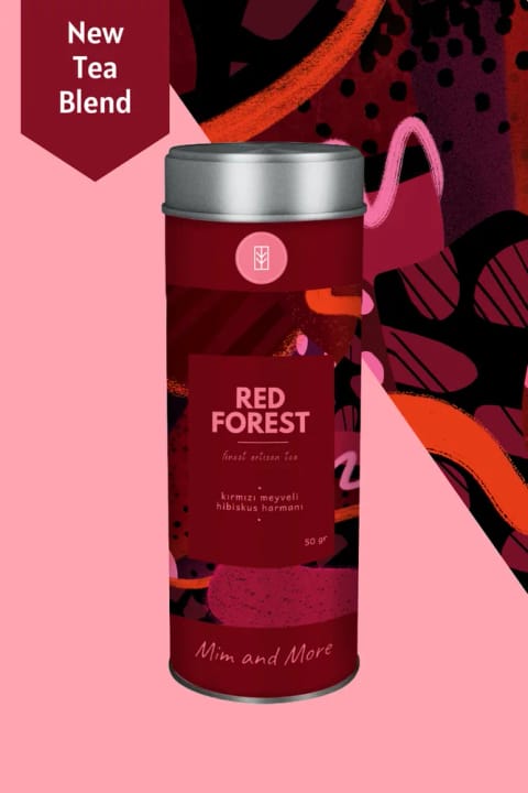 Mim and More Red Forest Tea - چای هیبیسکوس با میوه‌های قرمز ۵۰ گرم