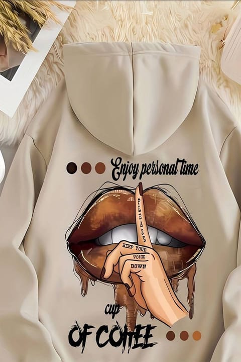 سویشرت اورسایز چاپی Enjoy Personel Time uyguntarz