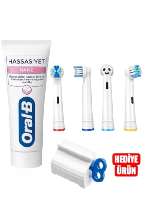 Oral-B هد جایگزین سازگار با مسواک شارژی و باتریدار (4 عددی)