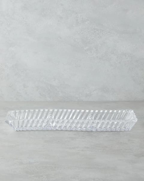 ظرف ارائه شیشه‌ای Aura ۴۰×۱۴×۴ سانتی‌متر شفاف