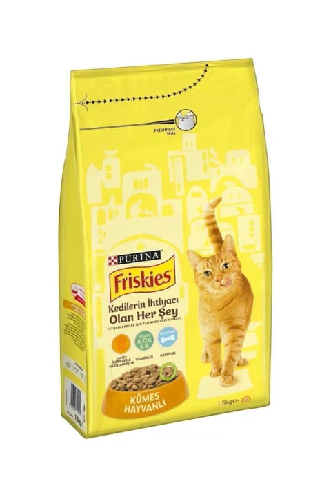 Friskies غذای خشک بزرگسال با طیور 1500 گرم