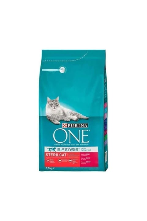 غذای گربه Purina One با گوشت گاو مخصوص گربههای عقیمشده ۱٫۵ کیلوگرم