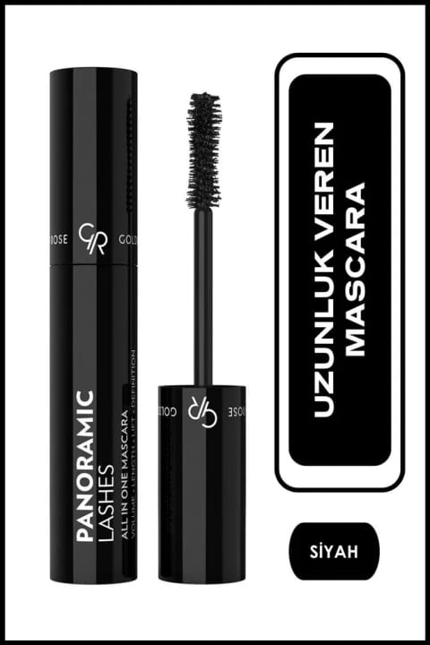 Golden Rose Panoramic Lashes All In One Mascara - حجم‌دهنده و بلندکننده و فر دهنده
