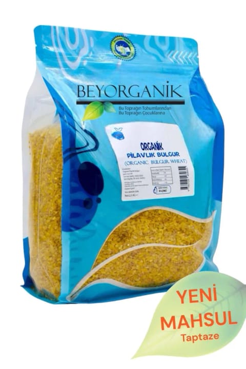 بلغور پلوئی ارگانیک BEYORGANİK ۲.۵ کیلوگرمی (با آنالیز PESTICIDE و AFLATOXIN)