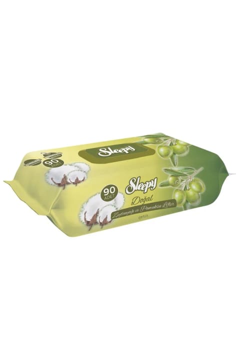 Sleepy دستمال مرطوب طبیعی با روغن زیتون ۹۰ عددی