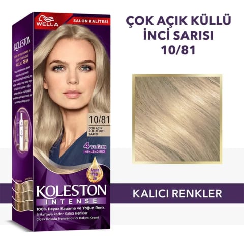 رنگ مو Koleston Intense 10/81 بلوند خیلی روشن خاکستری مرواریدی