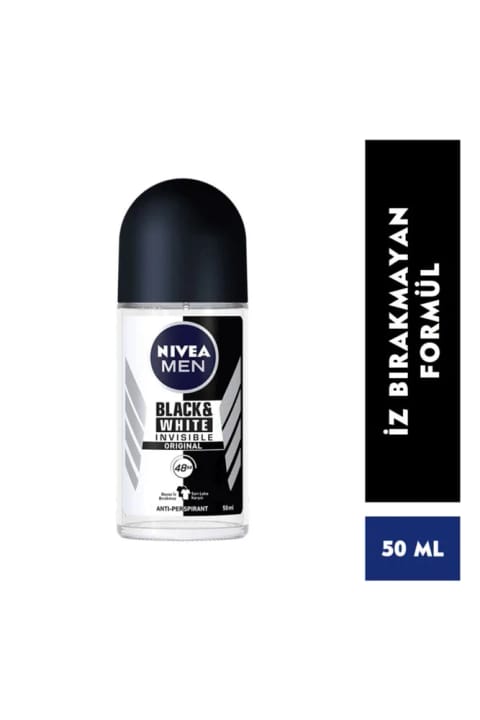 NIVEA Men Invisible Black And White Power رولآن مردانه ۵۰ میلیلیتر