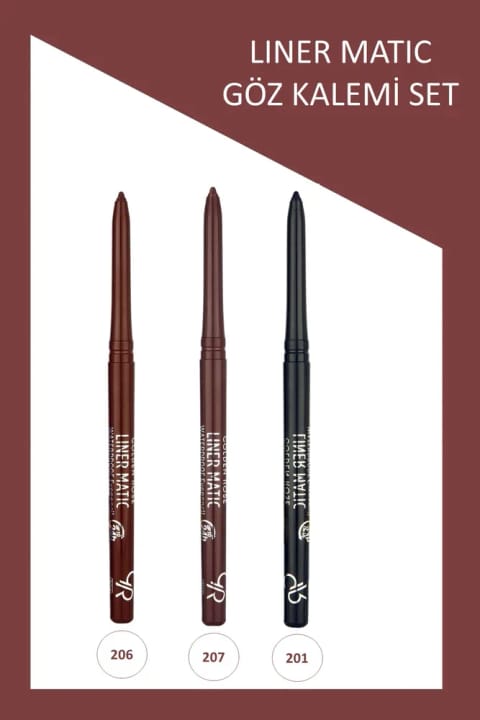 Golden Rose Liner Matic ضدآب ست مداد چشم - شماره 206-207-201