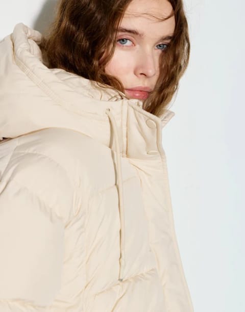 Pull&Bear کاپشن پرشده هودی‌دار