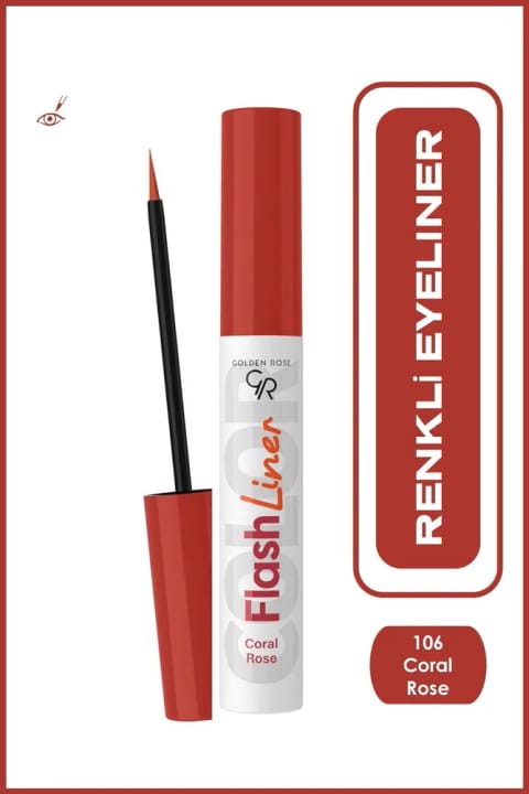 خط چشم رنگی Golden Rose Flash Liner شماره 106 رنگ Coral Rose