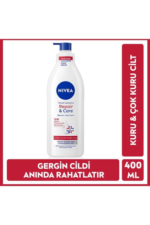 NIVEA Repair&care (72 ساعت) لوسیون بدن ترمیم‌کننده مراقبت شدید 400 میلی‌لیتری