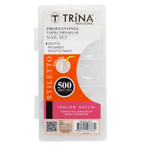 ناخن مصنوعی استیلتو Trina بسته ۵۰۰ عددی TRNNAIL0014