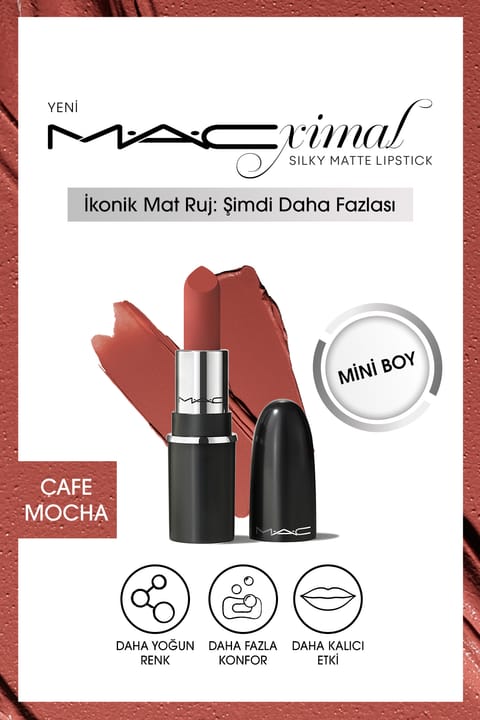 رژ لب مات ابریشمی MACximal مینی M.A.C - Café Mocha 1.7g
