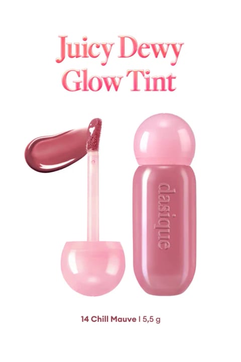 dasique تینت براق با رطوبت‌رسانی و رنگ ملایم Juicy Dewy Glo... — 14 Chill Mauve