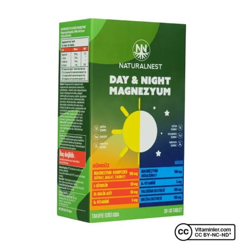 NaturalNest منیزیم روز و شب ۶۰ قرص