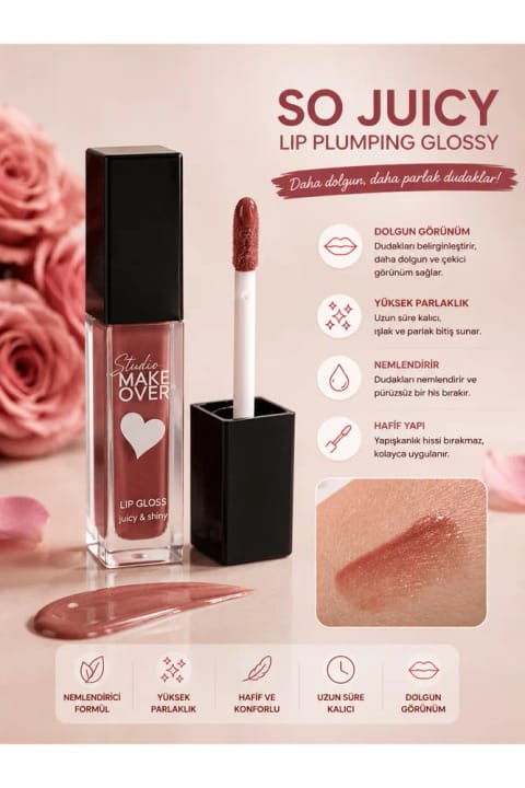New Well newwell Studio Makeover Lip Gloss براق و شاین