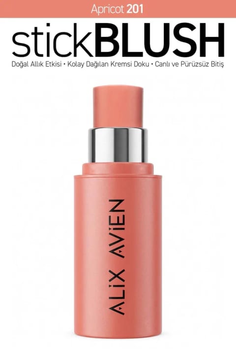 Alix Avien استیک رژگونه کرمی ساتن با بافت مرطوبکننده و پخش آسان — 201 Apricot