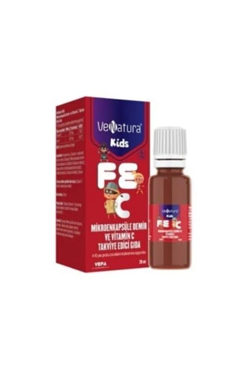 قطره آهن میکروانکپسوله و Vitamin C کودکان VeNatura ۲۰ میلی‌لیتر