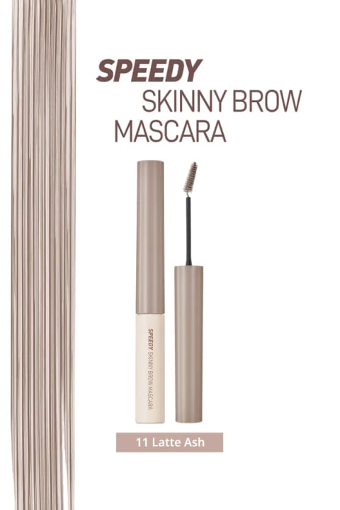 PERIPERA Speedy Skinny Brow Mascara رژ ابرو و تثبیتکننده — 11 Latte Ash