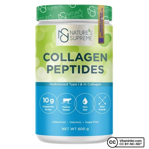 Nature's Supreme Collagen Peptides Powder 600 Gr بدون طعم