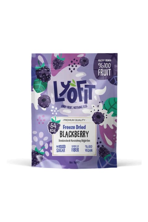 Lyofit Food بلک‌بری خشک شده به روش انجمادی 15 گرمی 1 عددی