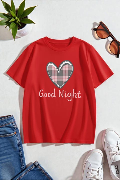 تیشرت طرح قلب Night یونیسکس uyguntarz