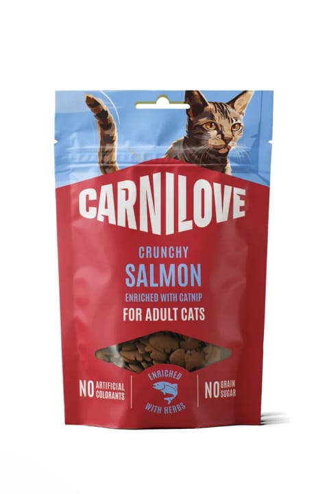 Carnilove تشویقی crunchy با سالمون (سنبل‌الطیب) برای گربه ۵۰ گرم
