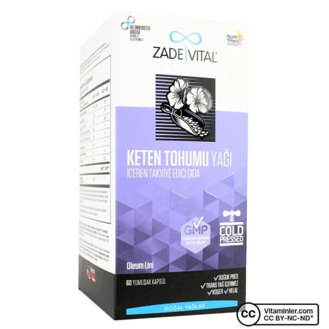 Zade Vital روغن بذر کتان 625 میلی‌گرم 60 کپسول