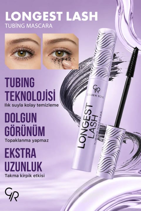 Golden Rose Longest Lash Tubing Mascara - افزایش دهنده طول و جلوه مژه مصنوعی...