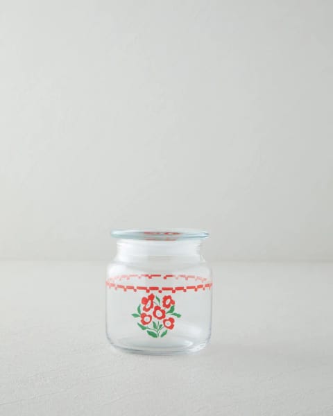 شیشه شیشه‌ای Bright Parade 500 ml قرمز - سفید