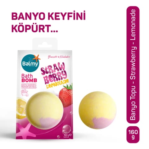 Balmy بمب حمام توت فرنگی لیموناد 160 گرم