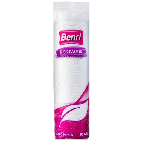 Benri پد پنبهای پاککننده آرایش ۸۰ عددی