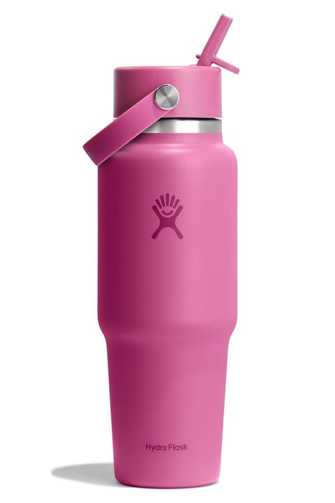 فلاسک سفر Hydro Flask با درب پهن و نی ۹۴۶ ml (۳۲ Oz) - رنگ صورتی Reef