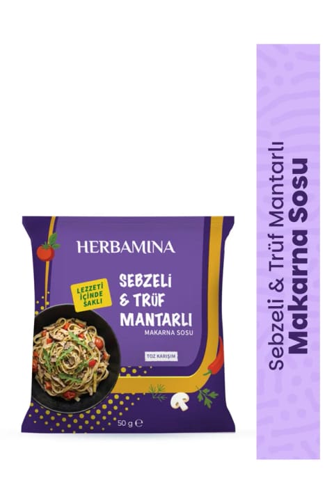 Herbamina سس پاستا با سبزیجات و قارچ ترافل ۵۰ گرم