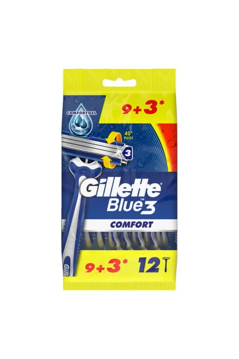 Gillette 3 Comfort تیغ اصلاح یک‌بارمصرف 9+3 عددی ۱۲ عددی