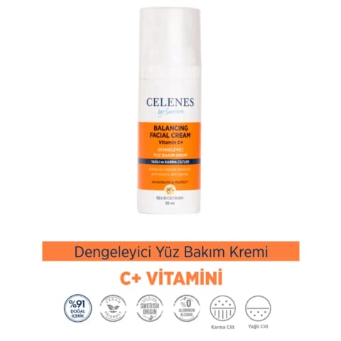Celenes Sea Buckthorn کرم مراقبت از پوست صورت روشن‌کننده و متعادل‌کننده ۵۰ میلی‌لیتر