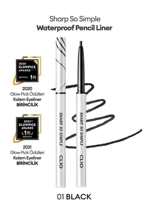 مداد چشمی ضد آب CLIO Sharp So Simple Waterproof Pen — 01 Black