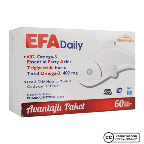 نیو لایف EFA دیلی امگا 3 ۶۰ کپسول