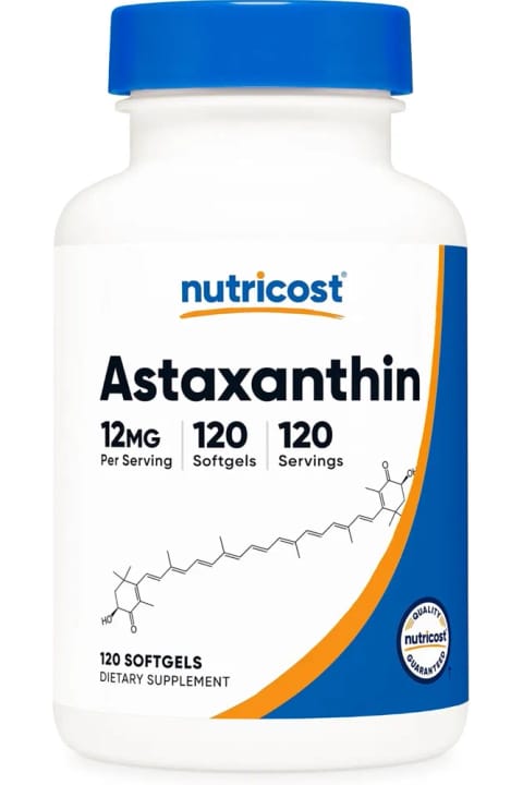 Nutricost آستاگزانتین ۱۲ میلیگرم ۱۲۰ سافتژل